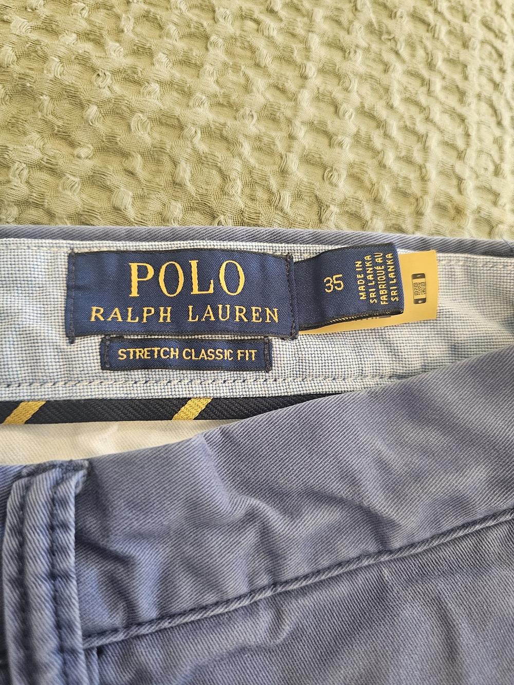 Polo Ralph Lauren 35 Stretch Classic Fit Chinos in Light Blue
